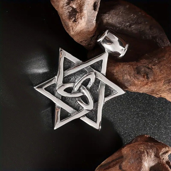 Halskette "Hexagramm & Triqueta" - 60 cm