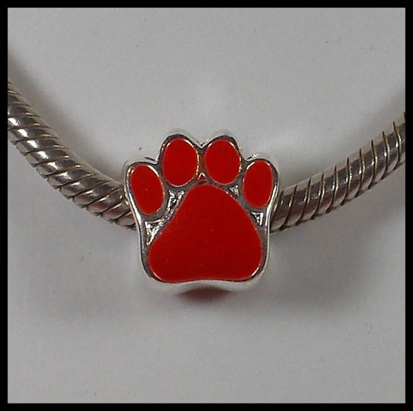 European Bead "Rote Pfote"