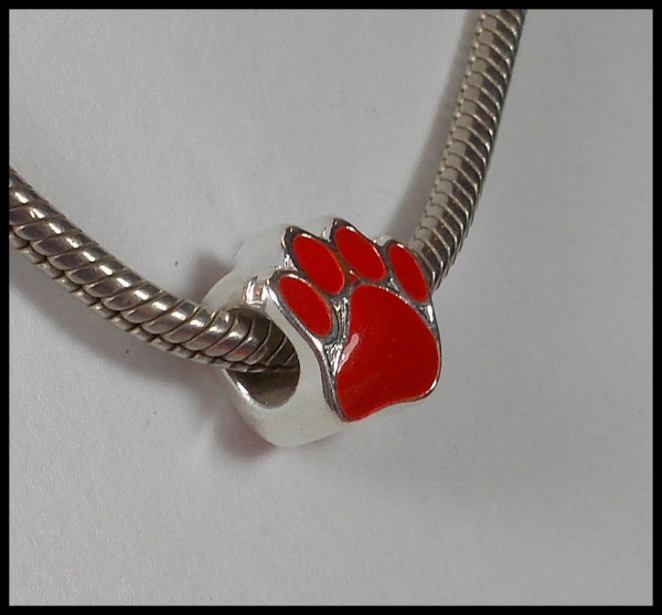 European Bead "Rote Pfote"