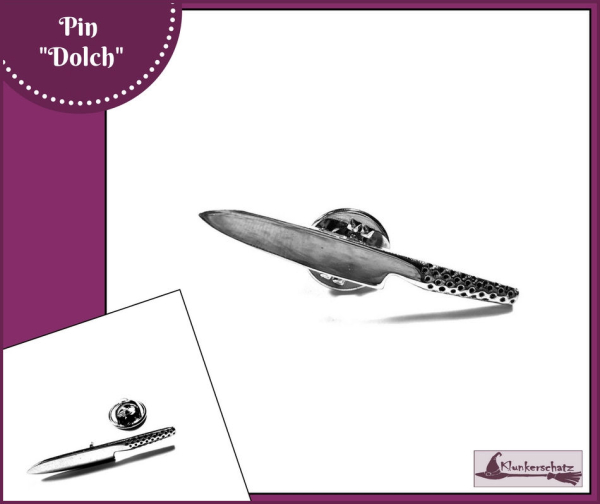 Pin "Dolch" aus der "Klunkerschatz Krimi Kollektion"