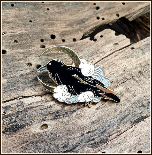 Pin "Rabe & Mondsichel"