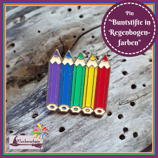 Pin "Buntstifte in Regenbogenfarben"