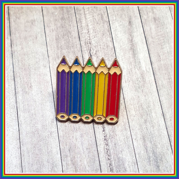 Pin "Buntstifte in Regenbogenfarben"