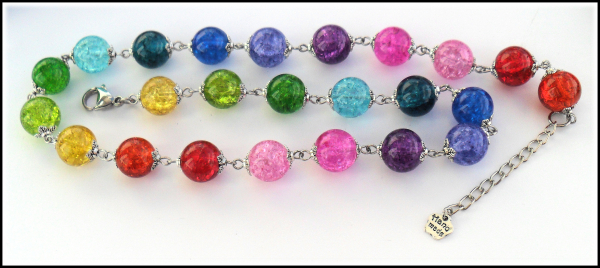 Halskette "Regenbogen" - 48,5 cm - Unikat