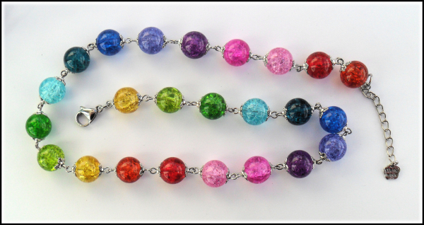 Halskette "Regenbogen" - 48,5 cm - Unikat