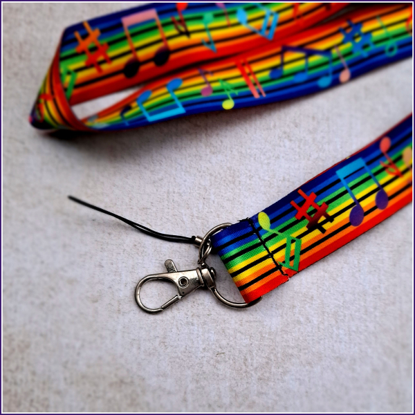 Schlüsselband "Regenbogenmelodie"