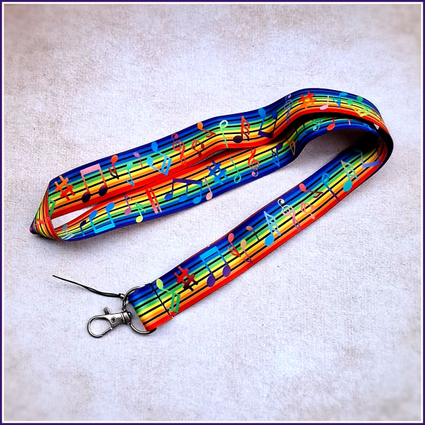 Schlüsselband "Regenbogenmelodie"