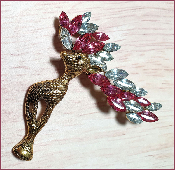 Brosche "Rentier Blitzen"