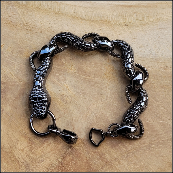 Armband "Schwarze Schlange" - 20 cm