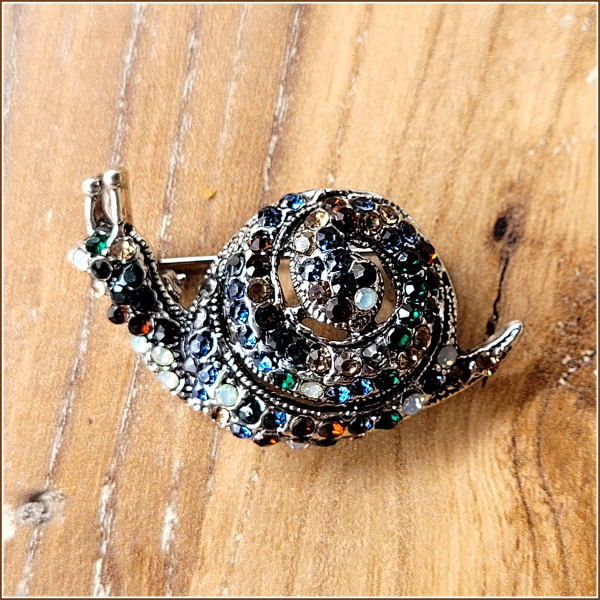 Brosche "Bunte Schnecke"
