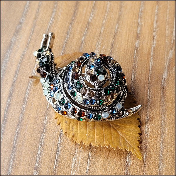 Brosche "Bunte Schnecke"