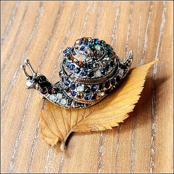 Brosche "Bunte Schnecke"