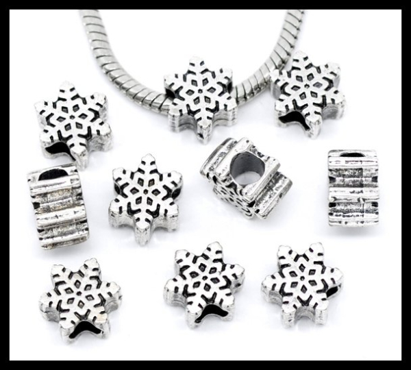 European Bead "Schneeflocke"