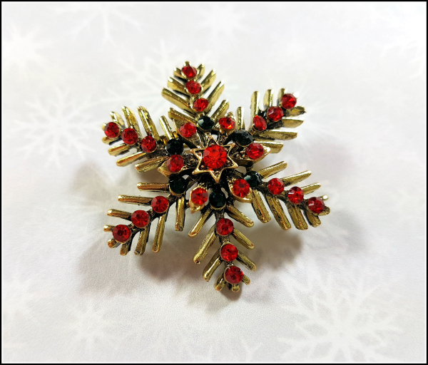 Brosche "Vintage-Schneeflocke"