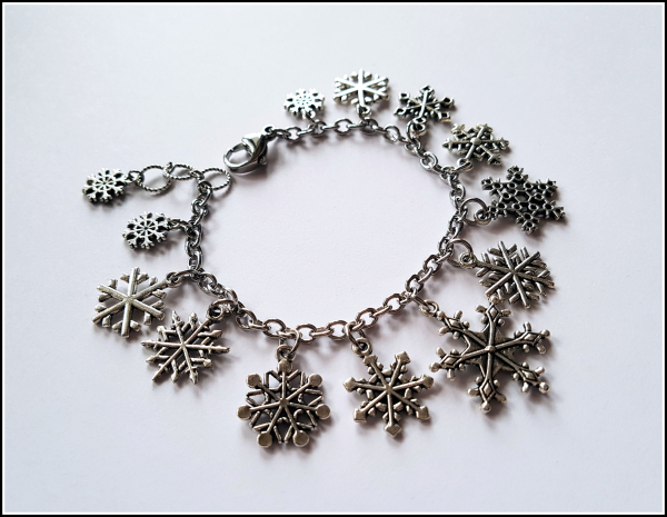 Bettelarmband "Winterwunderzauberflocken" - 18,5 bis 21,5 cm Länge
