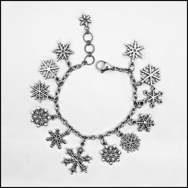 Bettelarmband "Winterwunderzauberflocken" - 18 - 20 cm Länge