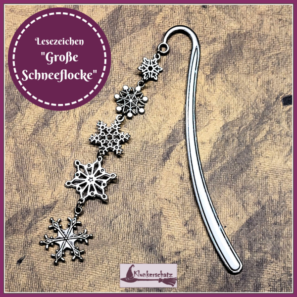Lesezeichen  "Große Schneeflocke"