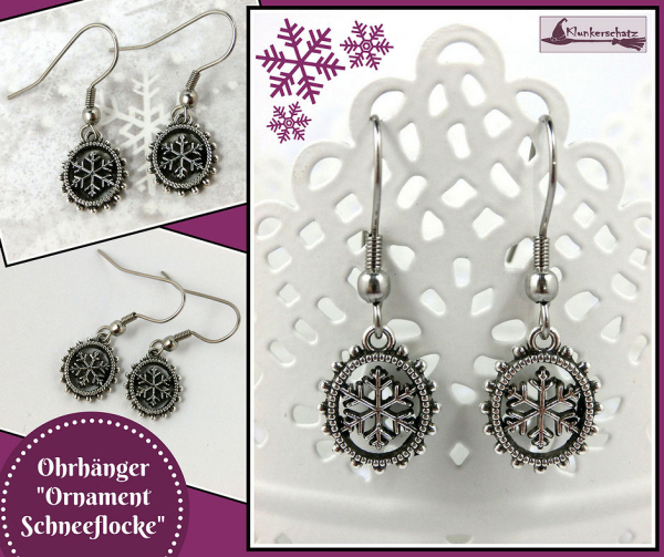 Ohrhänger "Ornament Schneeflocke"