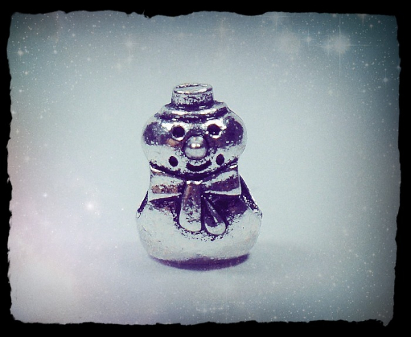 European Bead "Schneemann Olaf"