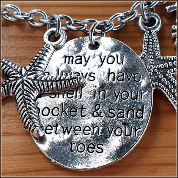 Bettelkette „A shell in your pocket… “– 48,5 cm, plus Verlängerung – Unikat!