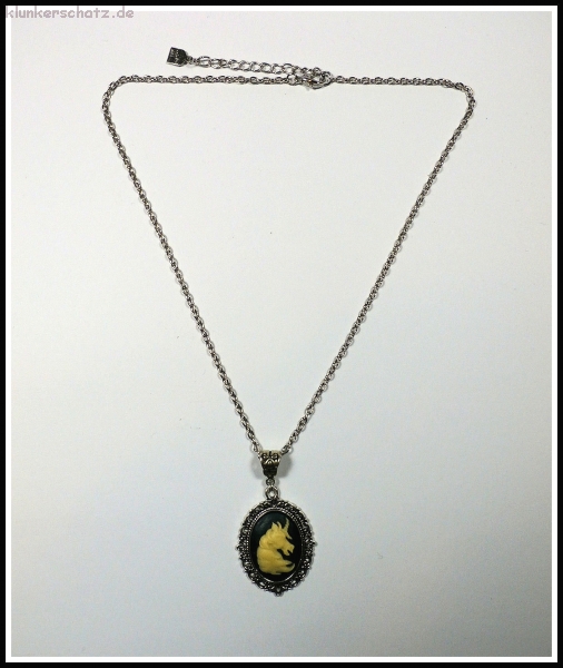 Kette "Medaillon Silbereinhorn" - 40 - 45 cm