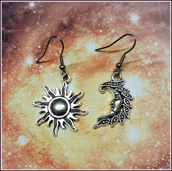 Ohrschmuck "Sonne & Mond"