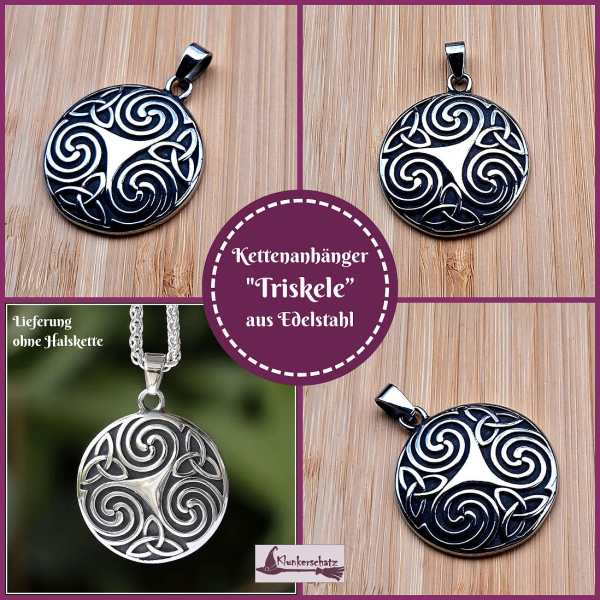 Kettenanhänger "Triskele" aus Edelstahl