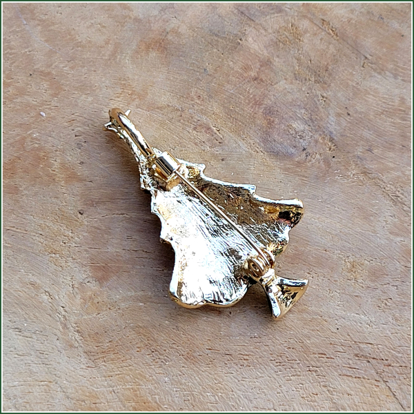 "Emaillierter Weihnachtsbaum" - Brosche & Kettenanhänger - 2 in 1