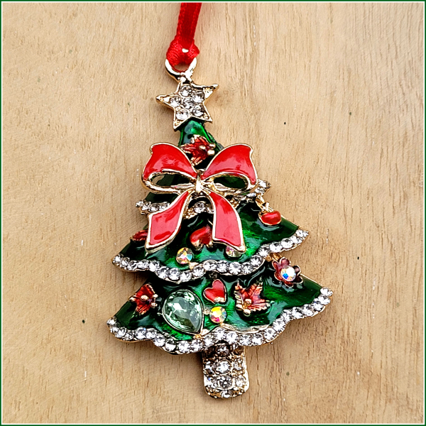 Geschenk-, Deko- oder Weihnachtsbaumanhänger "Festlich geschmückter Weihnachtsbaum"