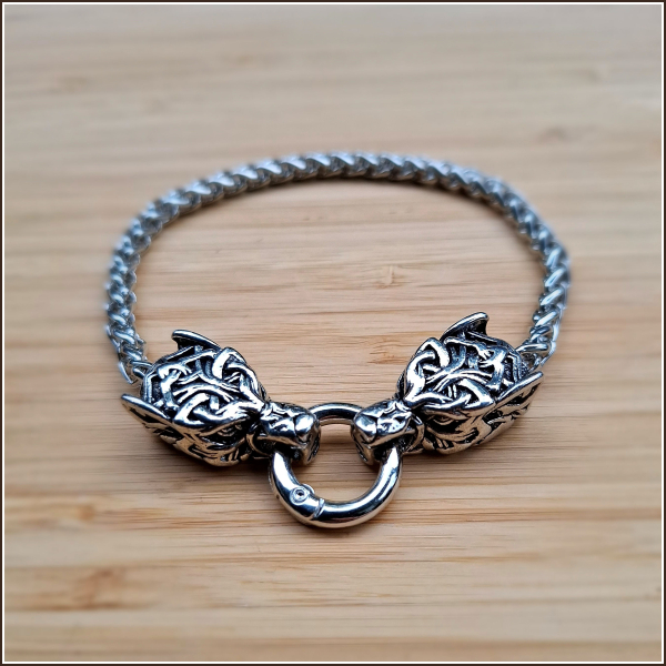 Armband "Wölfe Geri & Freki" - 23 cm