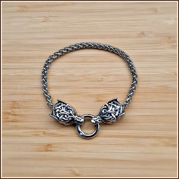 Armband "Wölfe Geri & Freki" - 23 cm
