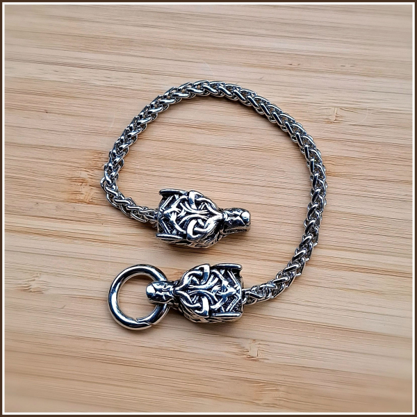 Armband "Wölfe Geri & Freki" - 23 cm