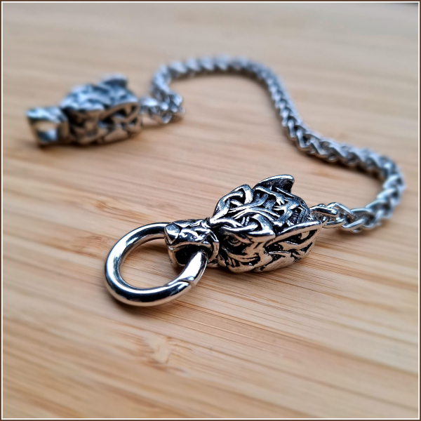 Armband "Wölfe Geri & Freki" - 23 cm