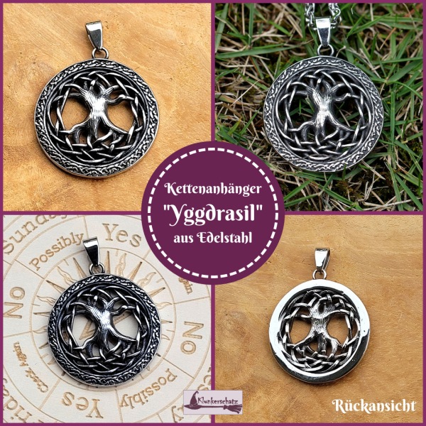 Kettenanhänger "Yggdrasil" aus Edelstahl - Einzelstück