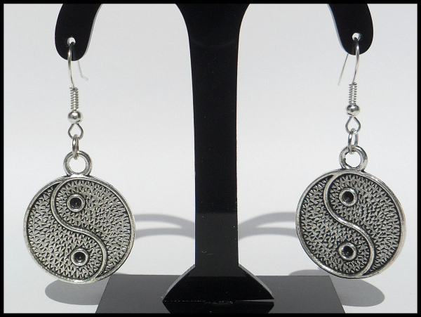 Ohrhänger "Yin und Yang", antiksilber