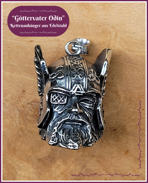 Kettenanhänger „Göttervater Odin“ aus Edelstahl