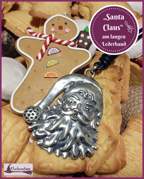 "Santa Claus" am langen Lederband